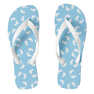 Chinelos Pegadas de Bebê, Pé de Bebês, Passos, Azul, Menino