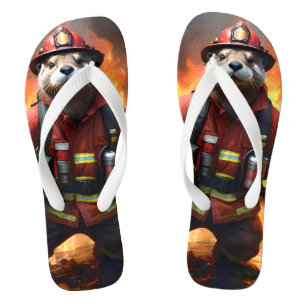 Chinelos **"Peles e chamas: O fogo-frio do bombeiro