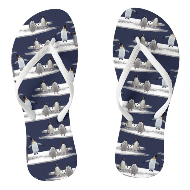 Chinelos Penguin Iceberg Party (Azul Marinho) (Pé da cama)