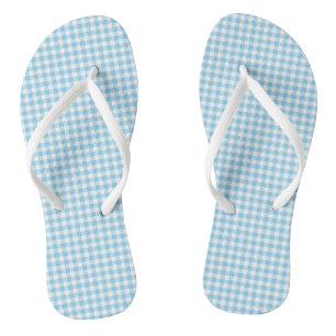 Chinelos Pequenas Verificações de Gingham de Pequeno Tamanh