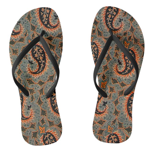 Chinelos Persa Oriental, Padrão Paisley Turco (Pé da cama)