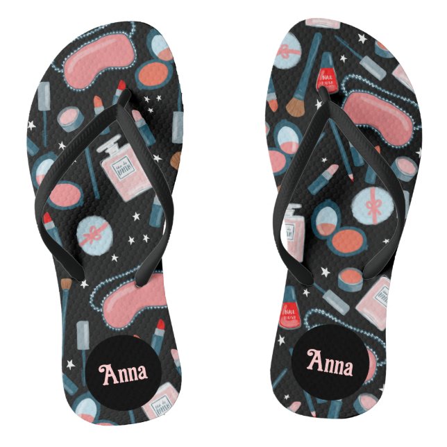 Chinelos Personalização de Bridesmaids da Bela Vintage Cosm (Pé da cama)