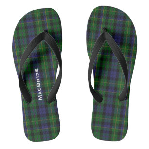 Chinelos Personalizados da Xadrez do Clan MacBride