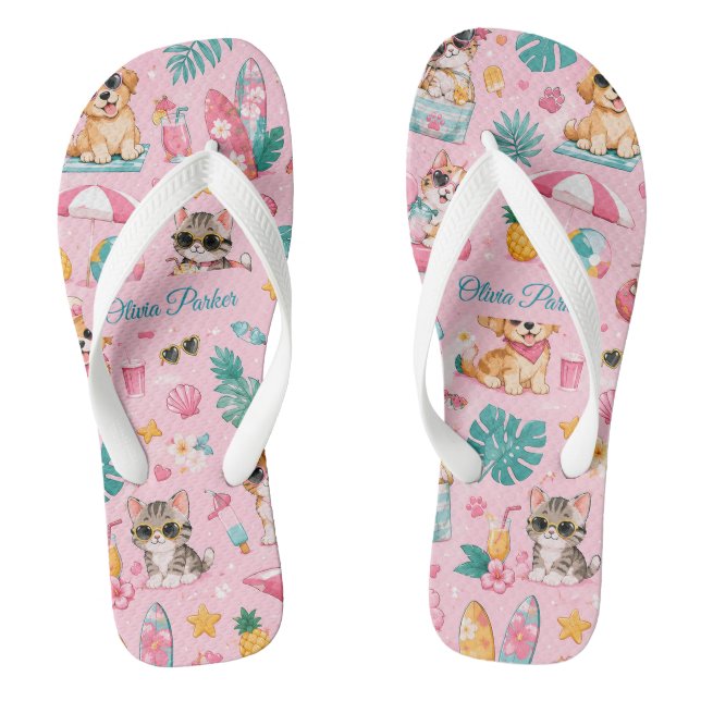 Chinelos Personalizados de Verão Pets Cachorro & G (Pé da cama)