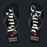Chinelos Picareta personalizada noiva do casamento sua cor<br><div class="desc">Ande no conforto em seu dia do casamento com estes chinelos personalizados. Estes podem ser personalizados com nome de uma noiva e data do casamento. O fundo é preto, porém você pode mudar a cor clicando Customize a. Devido ao texto branco, este design olha o melhor com um fundo escuro....</div>