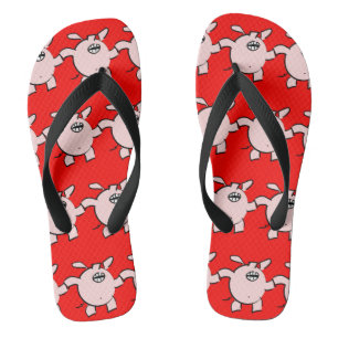 Chinelos Pig Flip Flop engraçado de desenho 5 escolha a cor