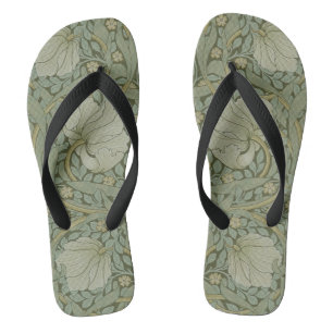 Chinelos Pimpernel por William Morris Têxtil Floral Vintage