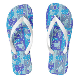 Chinelos Pingos de Chuva Pancadas de Abril Design Multi Azu