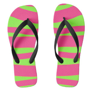CHINELOS PINK E GREEN STRIPES PARA MULHERES