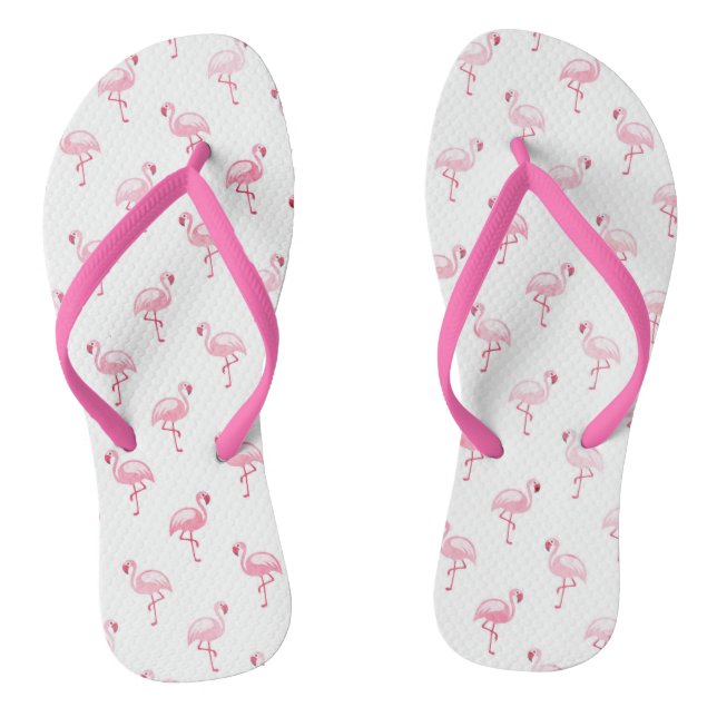 Chinelos Pink Tropical Flamingo Summer Pattern (Pé da cama)