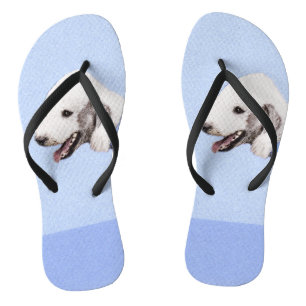 Chinelos Pintura de Bedlington Terrier - Arte original de c