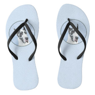 Chinelos Pintura de Grande Dane (Harlequin) - Arte de Cacho