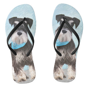 Chinelos Pintura de Schnauzer (Miniatura) - Cachorro Origin
