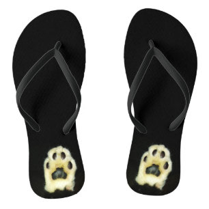 Chinelos Pinturas de Gato Preto e Branco