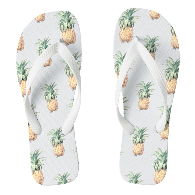Chinelos PixDezines Botânica Antiga/Abacaxis/Redoute (Pé da cama)