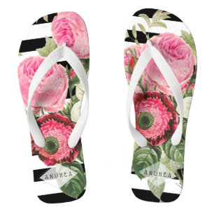 Chinelos PixDezines ROSES, ANEMÔNIOS, CLEMENTIS
