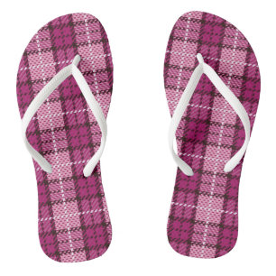 Chinelos Pixel Plaid_Magenta-Black