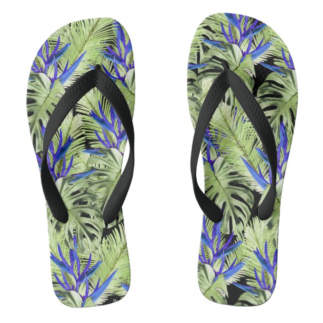 Chinelos Plantas tropicais 2. (Pé da cama)