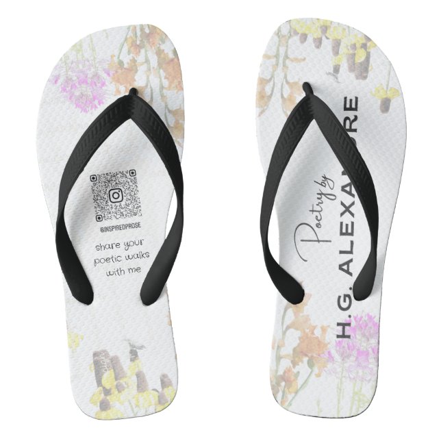 Chinelos “Poetry Painted Softly” – Flip Flops (Pé da cama)