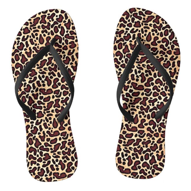 Chinelos Prato Castanho-Leopardo - (Pé da cama)
