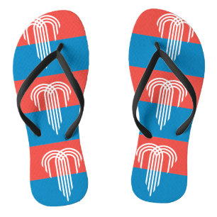 Chinelos Precintas delgadas para adultos com bandeira de Ka