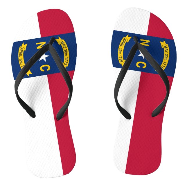 Chinelos Precintas Slim Adultas com Bandeira da Carolina do (Pé da cama)