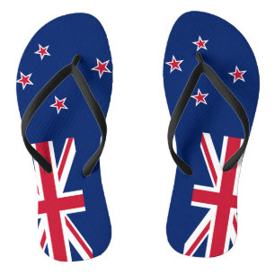 Chinelos Precintas Slim Adultas com Bandeira da Nova Zelând