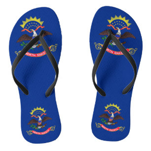 Chinelos Precintas Slim Adultas com Bandeira de Dakota do N
