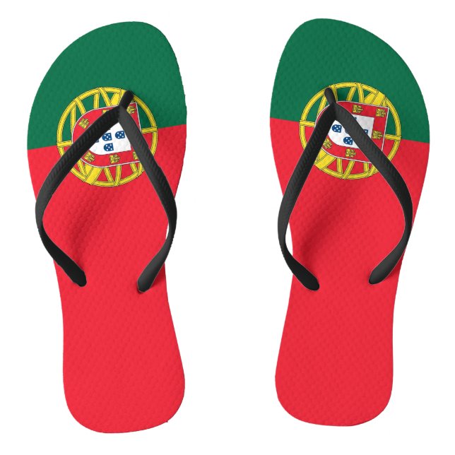 Chinelos Precintas Slim Adultas com Bandeira de Portugal (Pé da cama)