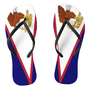 Chinelos Precintas Slim Adultas com Bandeira de Samoa Ameri