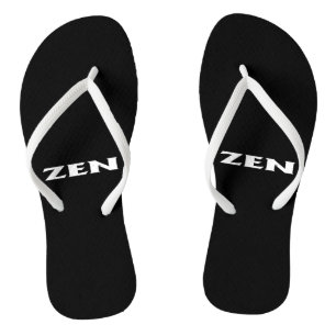 Chinelos preto branco Zen
