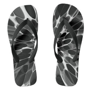 Chinelos Preto e branco Tie-dye