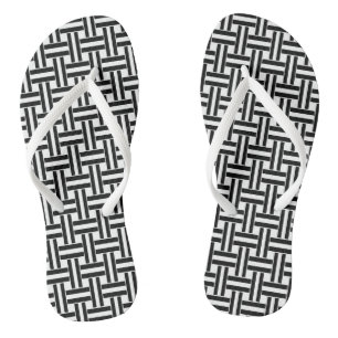 Chinelos Preto e Branco Xadrez