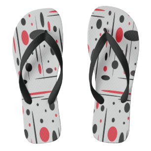 Chinelos Preto, Vermelho e Branco