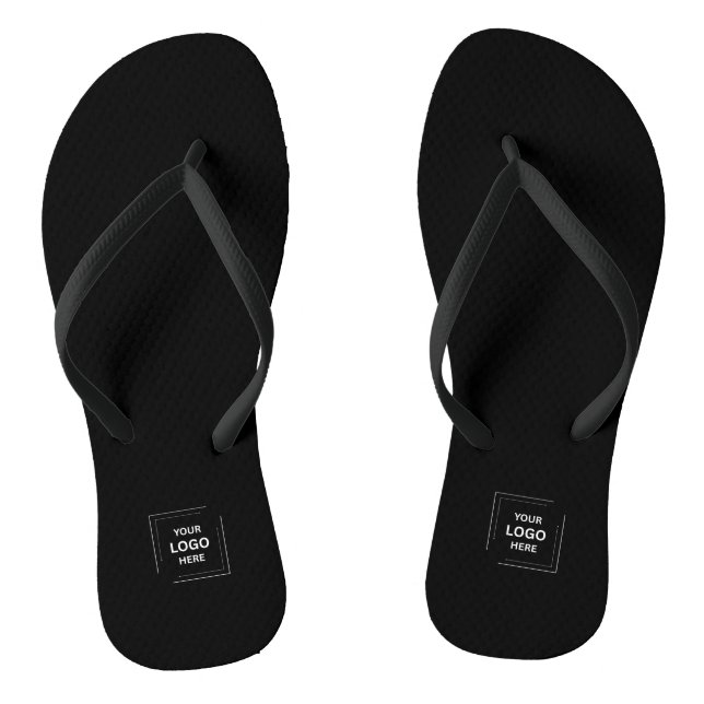 Chinelos Pretos com Logotipo Personalizado para Em (Pé da cama)