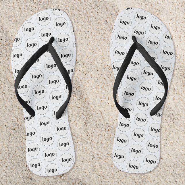 Chinelos Promocional para empresa padrão de logotipo simple (Simple logo pattern business promotional flip flops)