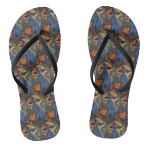 Chinelos Pumpkin de bruxa-de-bruxa-bruxa-azul-russa
