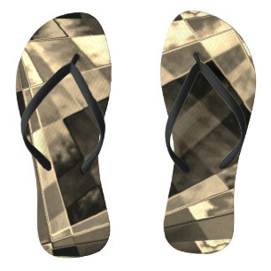 Chinelos Quadrados e retângulos inclinados, de vegetação ou