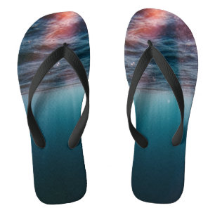 Chinelos raios solares debaixo de água