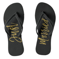 Chinelos recem casados Gold Foil Brit
