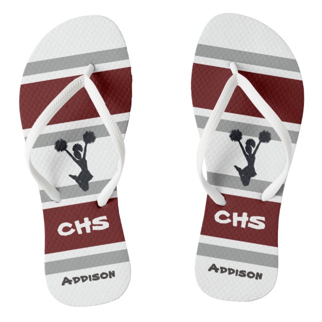 Chinelos Red e Cheerleader Personalizados (Pé da cama)