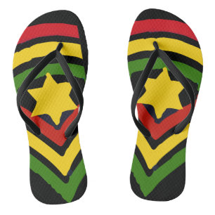Chinelos Reggae jamaicanos de Jah Rastafari