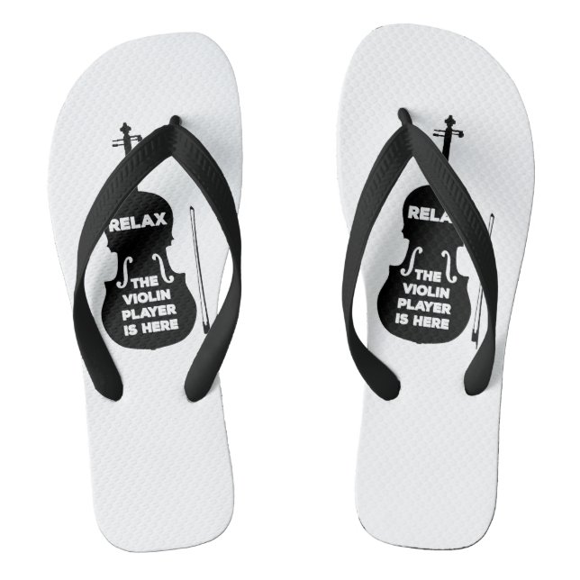 Chinelos Relaxe, o Jogador de Violino está aqui (Pé da cama)