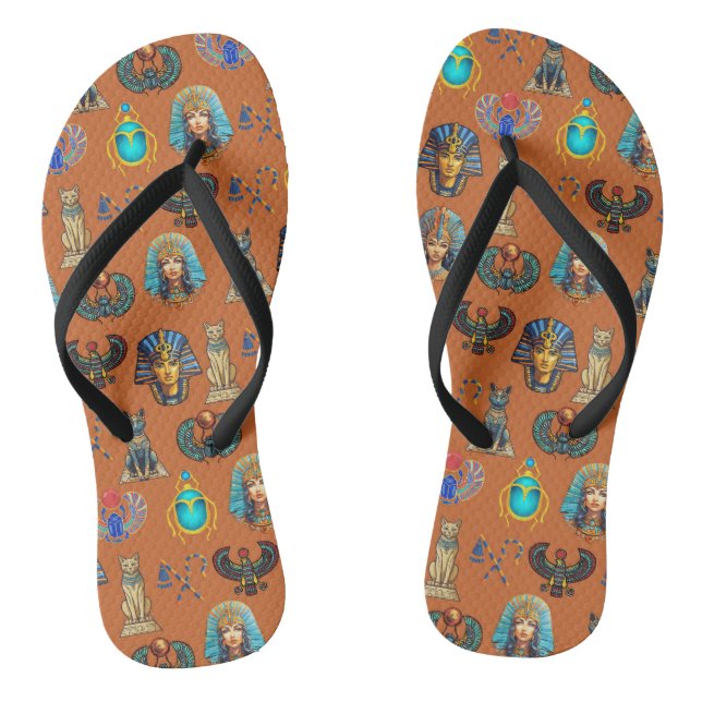 Chinelos Revival de areias ouros: Autêntica Antiguidade Egí (Pé da cama)