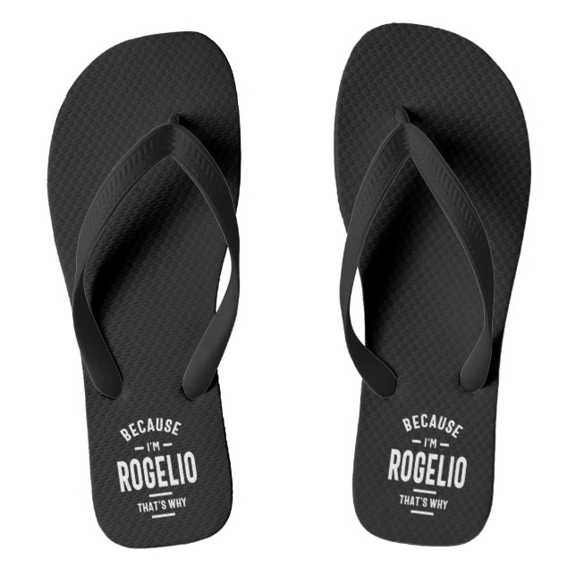 Chinelos Rogelio Nome Personalizado Aniversário (Pé da cama)