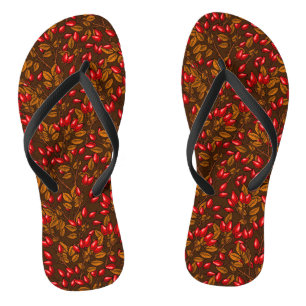 Chinelos Rosa, castanho e vermelho
