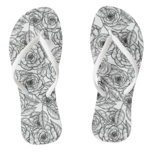 Chinelos Rosa desenhado à mão