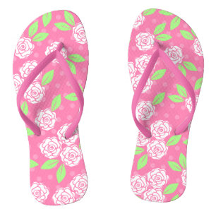 Chinelos Rosa Floral Shabby Chic