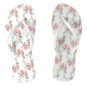 Chinelos Rosa Floral Shabby Chic Rosa