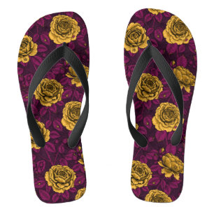 Chinelos Rosas amarelas